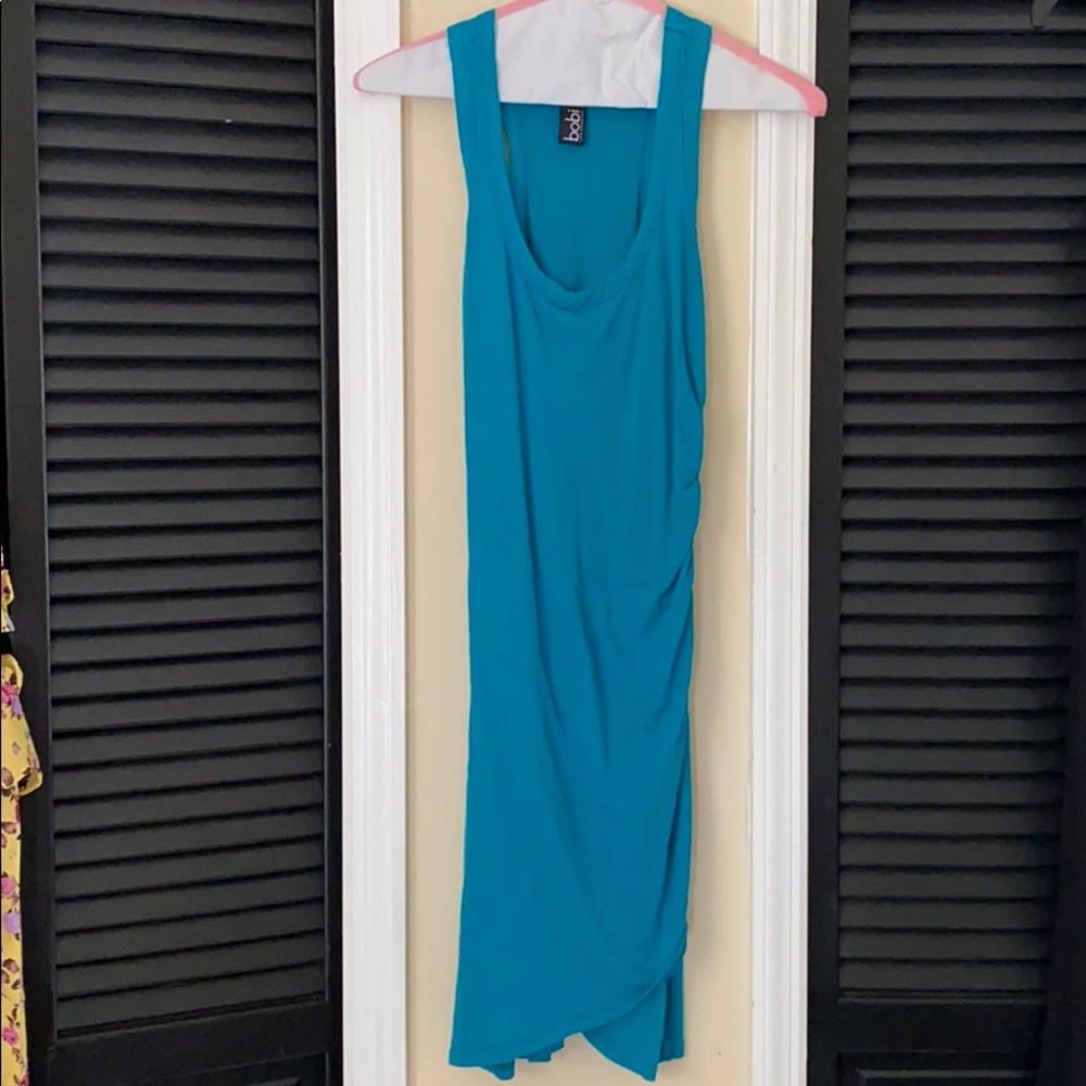 Cotton clingy mini dress